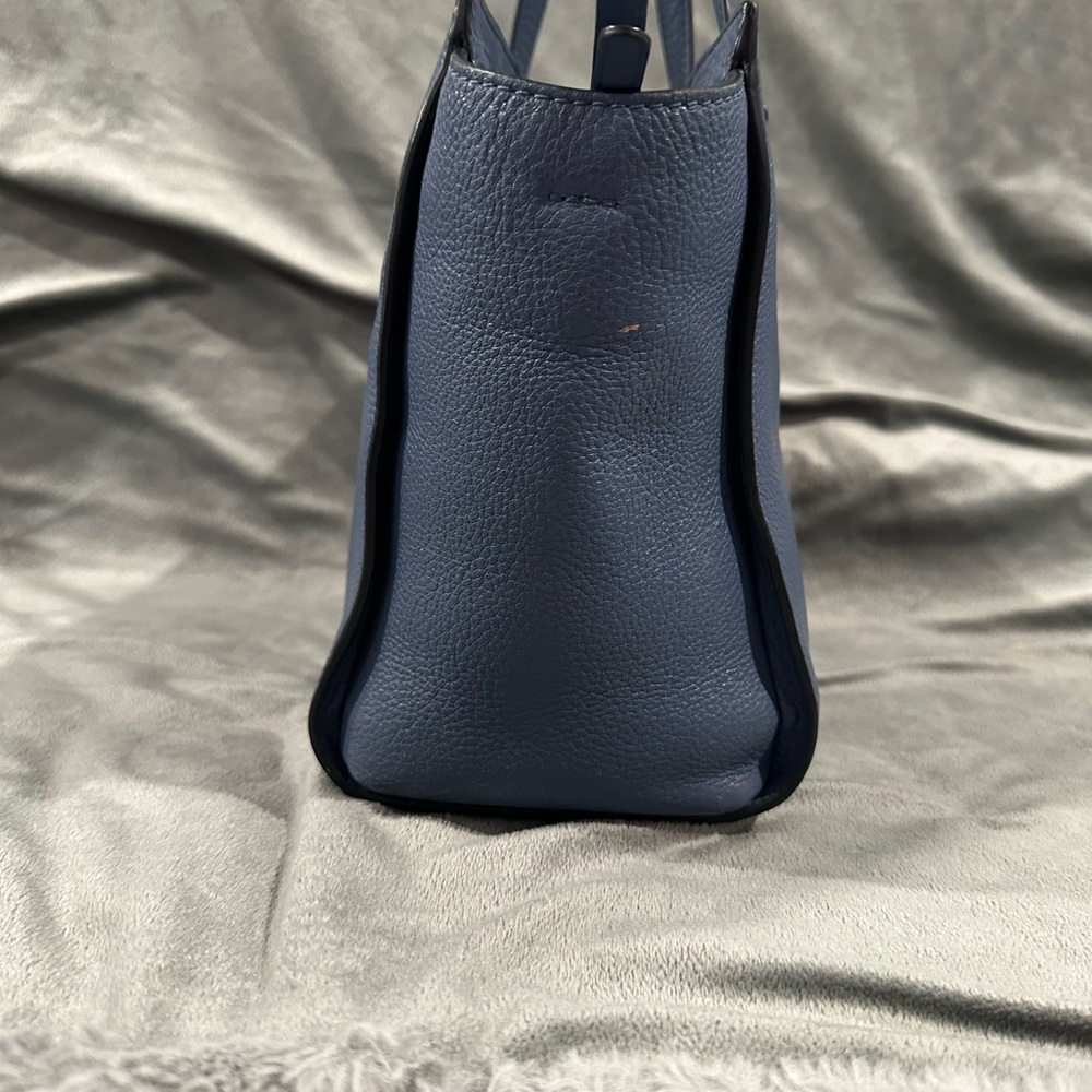 Kate Spade Blue Leather Handbag - Small Square Spacious - Picture 6 of 9